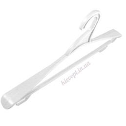 Вішалки плічка пластикові для верхнього одягу білі, 42 см, 46 см, 5 шт