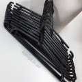 Вішалки плічка пластикові для одягу чорні з посиленим плечем, 42 см