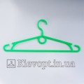 Вішалки плічка пластикові для одягу зелені Польща, 40 см, 10 шт (01-40-02)