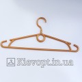Вішалки плічка пластикові для одягу золоті Польща, 40 см, 10 шт (01-40-05)