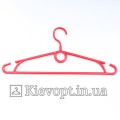 Вішалки плічка пластикові для одягу червоні Польща, 40 см, 10 шт (01-40-04)
