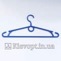 Вішалки плічка пластикові для одягу сині Польща, 40 см, 10 шт (01-40-06)